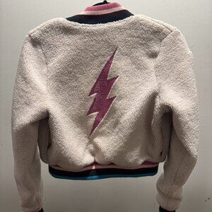 Spiritual Gangster Sherpa Lighting Bolt Bomber - Size XS